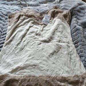 Cream lace tank